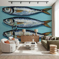Three Little Fishies Mural Wallpaper - room preview 02