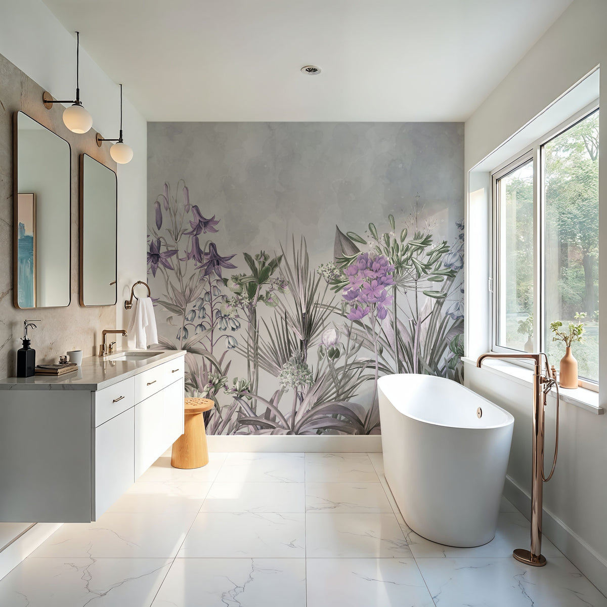 Field of Dreams Lilac Mural Wallpaper - room preview 02