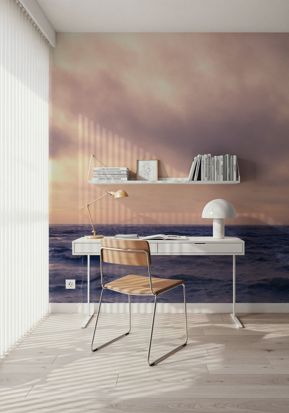 Lavender Horizon Mural Wallpaper - room preview 02