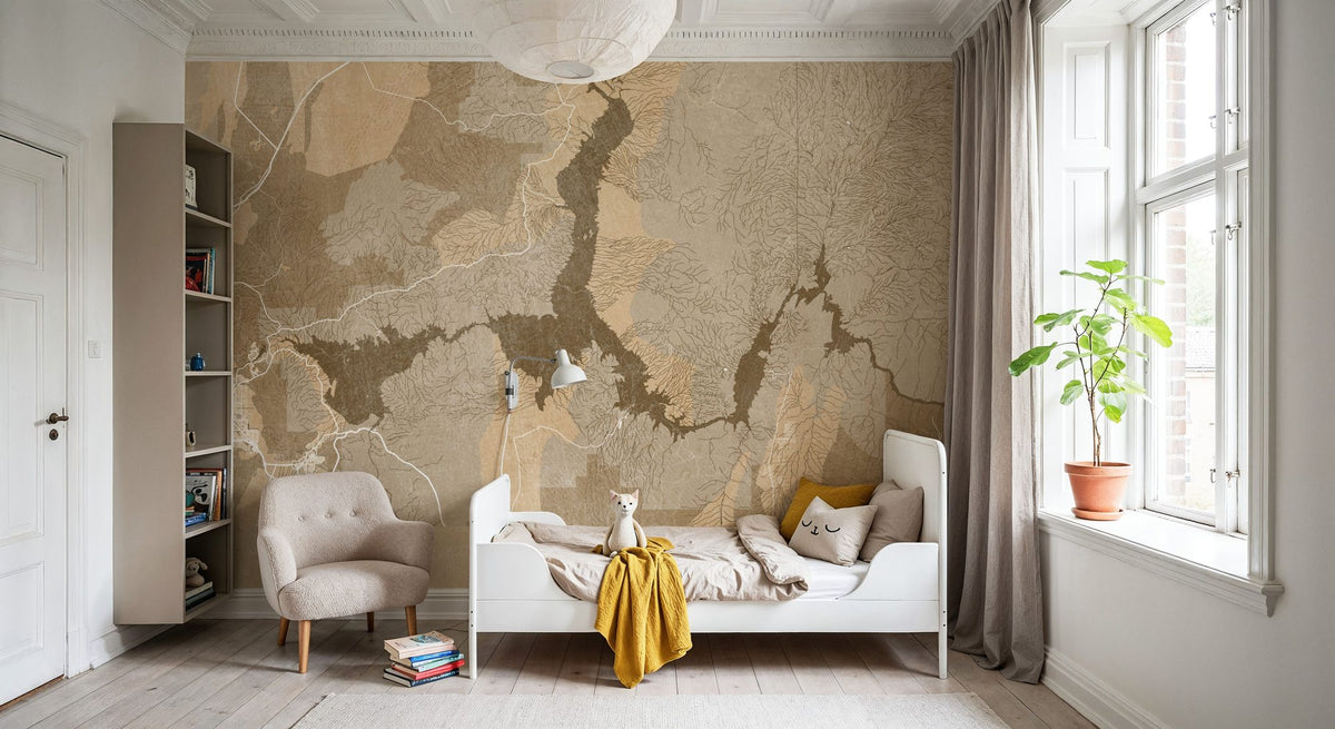 Lake Mead Ochre Mural Wallpaper - room preview 02
