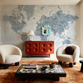 World Map Cities - Jacq Mural Wallpaper - room preview 02