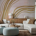 Pink and Bright Abstract I Mural Wallpaper - room preview 02