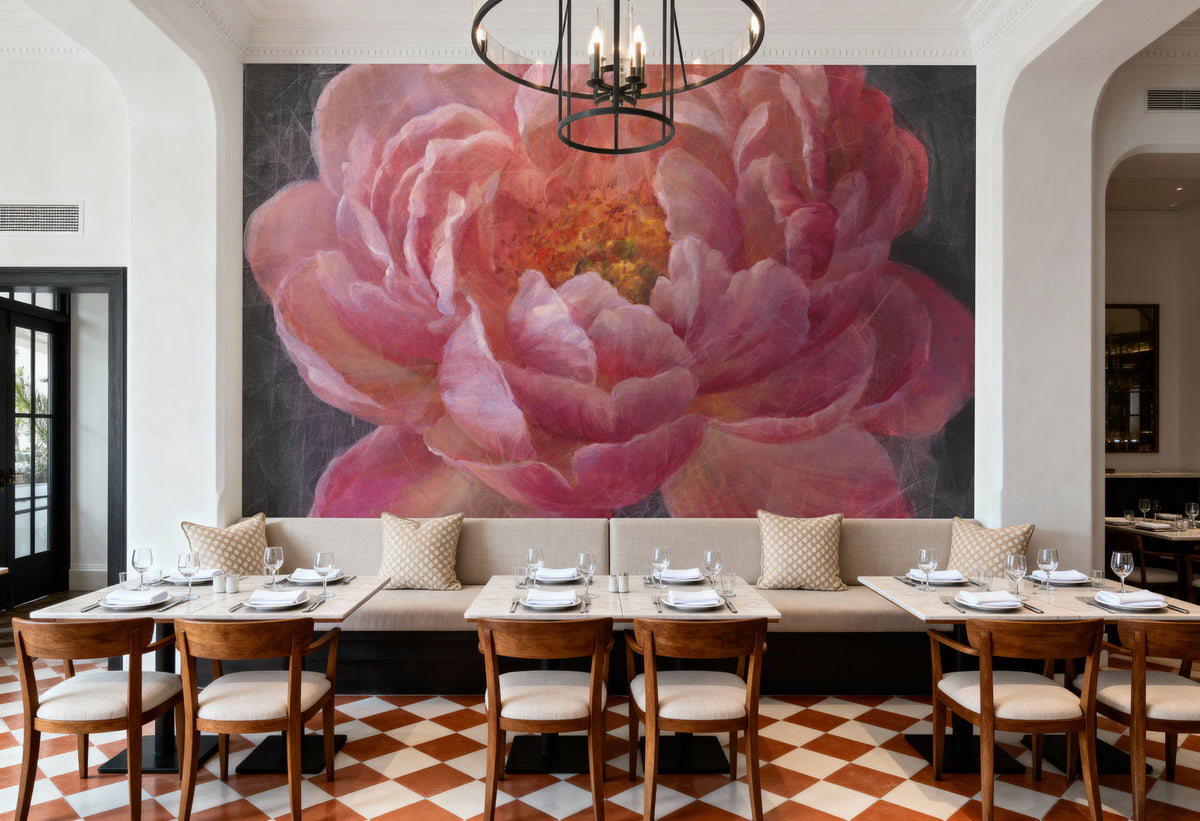 Vivid Floral Mural Wallpaper - room preview 02
