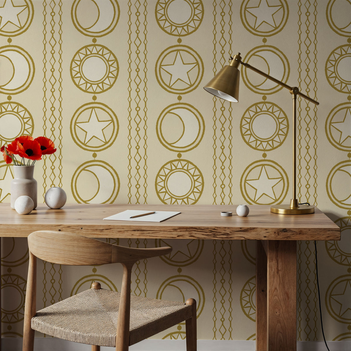 Celestial Medallions Mural Wallpaper - room preview 02