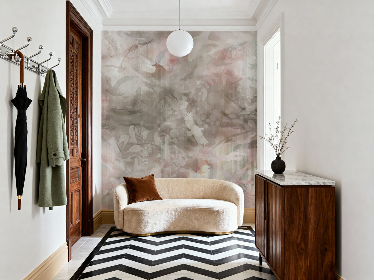 Birds of Freedom Color Mural Wallpaper - room preview 02