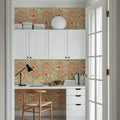 Harvest Paisley Swamp Green Mural Wallpaper - room preview 02