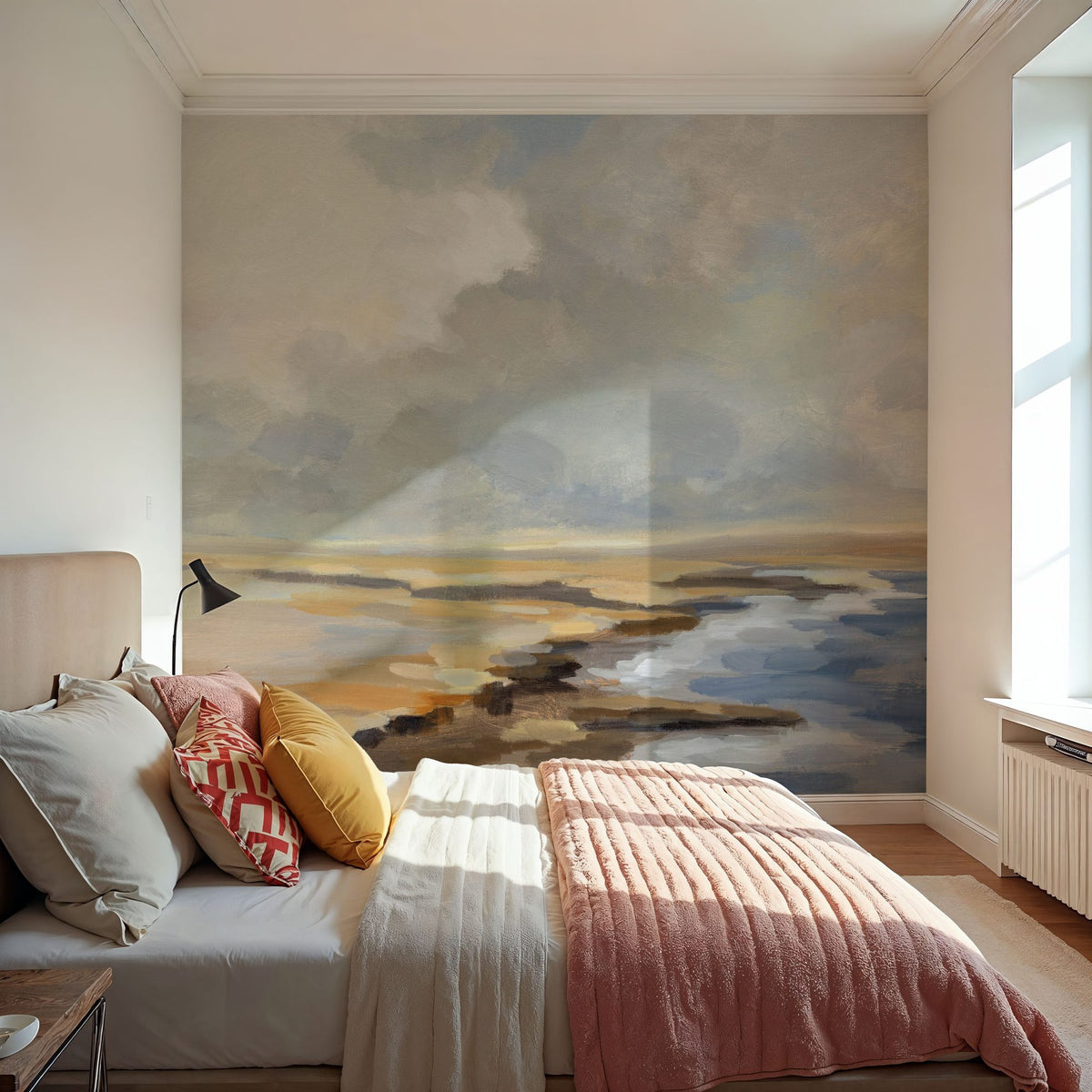 Silver Cloud Mural Wallpaper - room preview 02