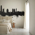 Santiago De Chile Skyline Black & White Mural Wallpaper - room preview 02
