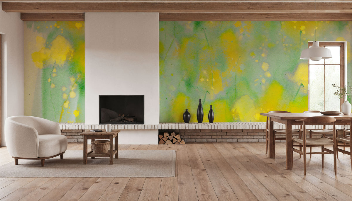 Mimosa Fields Mural Wallpaper - room preview 02