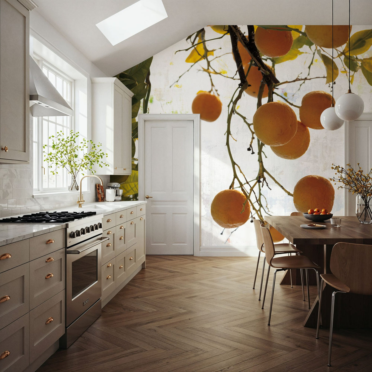 Oranges IV Mural Wallpaper - room preview 02