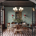 Maritime Tiles Yellow and Blue Mural Wallpaper - room preview 02