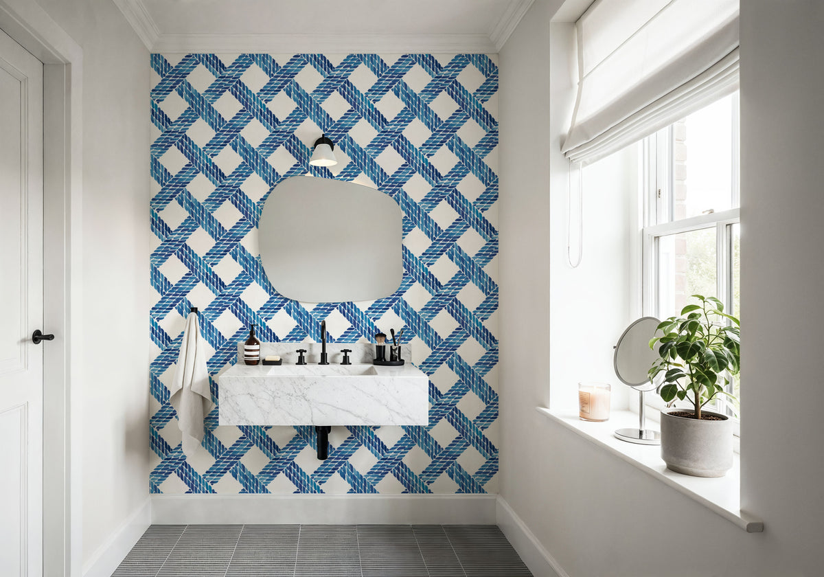 Seafood Shanty Blue I Mural Wallpaper - room preview 02