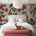 Contemporary Clematis Mural Wallpaper - Purple Tone - room preview 02