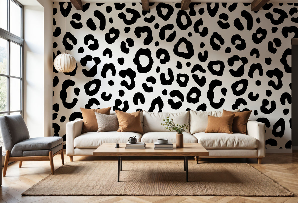 Wild Leopard Mural Wallpaper - room preview 02
