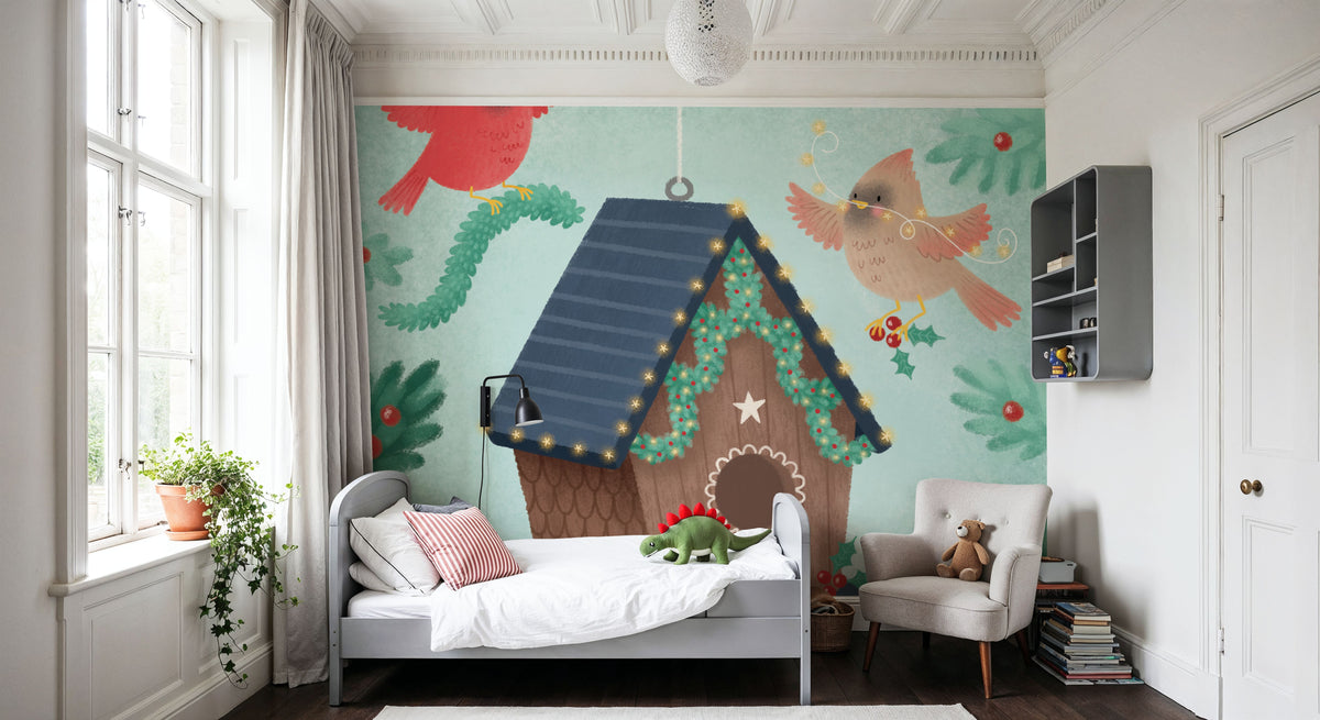 The Birdhouse Mural Wallpaper - room preview 02