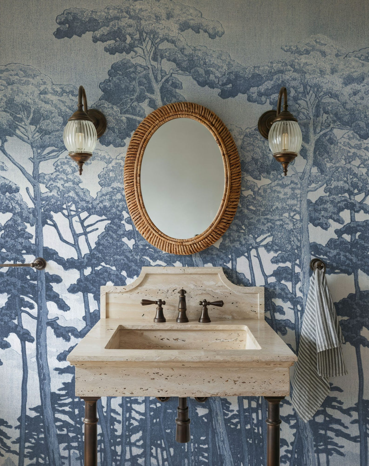 Tranquil Pinescape, Sky Mural Wallpaper - room preview 02