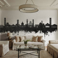 Lucca Italy Skyline Black & White Mural Wallpaper - room preview 02