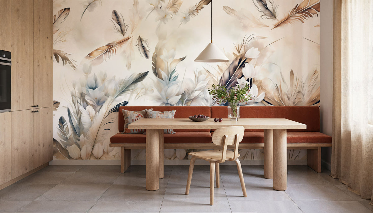 Tender Love Blue Yellow Mural Wallpaper - room preview 02
