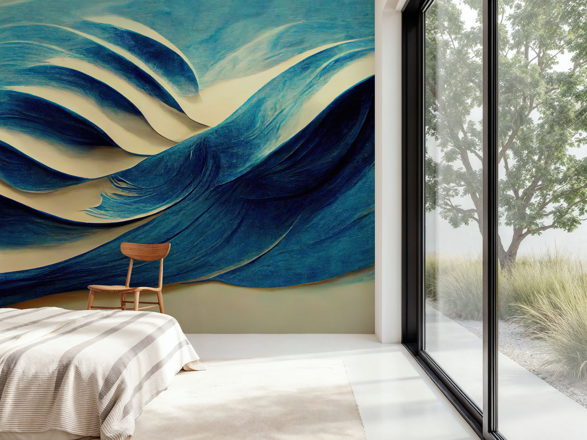 Tactile Waves Mural Wallpaper - room preview 02