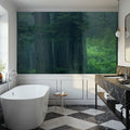 Misty Woodland Heights Mural Wallpaper - room preview 02