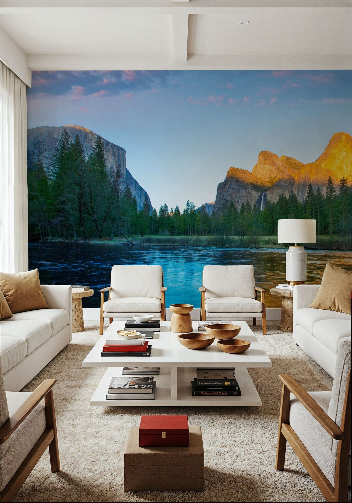 Merced River Mural Wallpaper - room preview 02