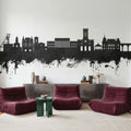 Saint-Étienne France Skyline Black & White Mural Wallpaper - room preview 02