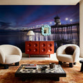 Twilight Harbor Mural Wallpaper - Blue Tone - room preview 02