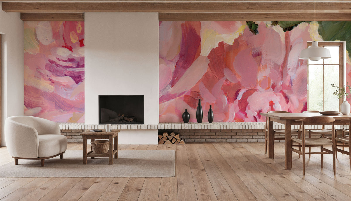 Sarahs Peony Mural Wallpaper - room preview 02