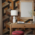 Stacking Wood Mural Wallpaper - room preview 02