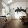Tallahassee Florida Skyline Black & White Mural Wallpaper - room preview 02