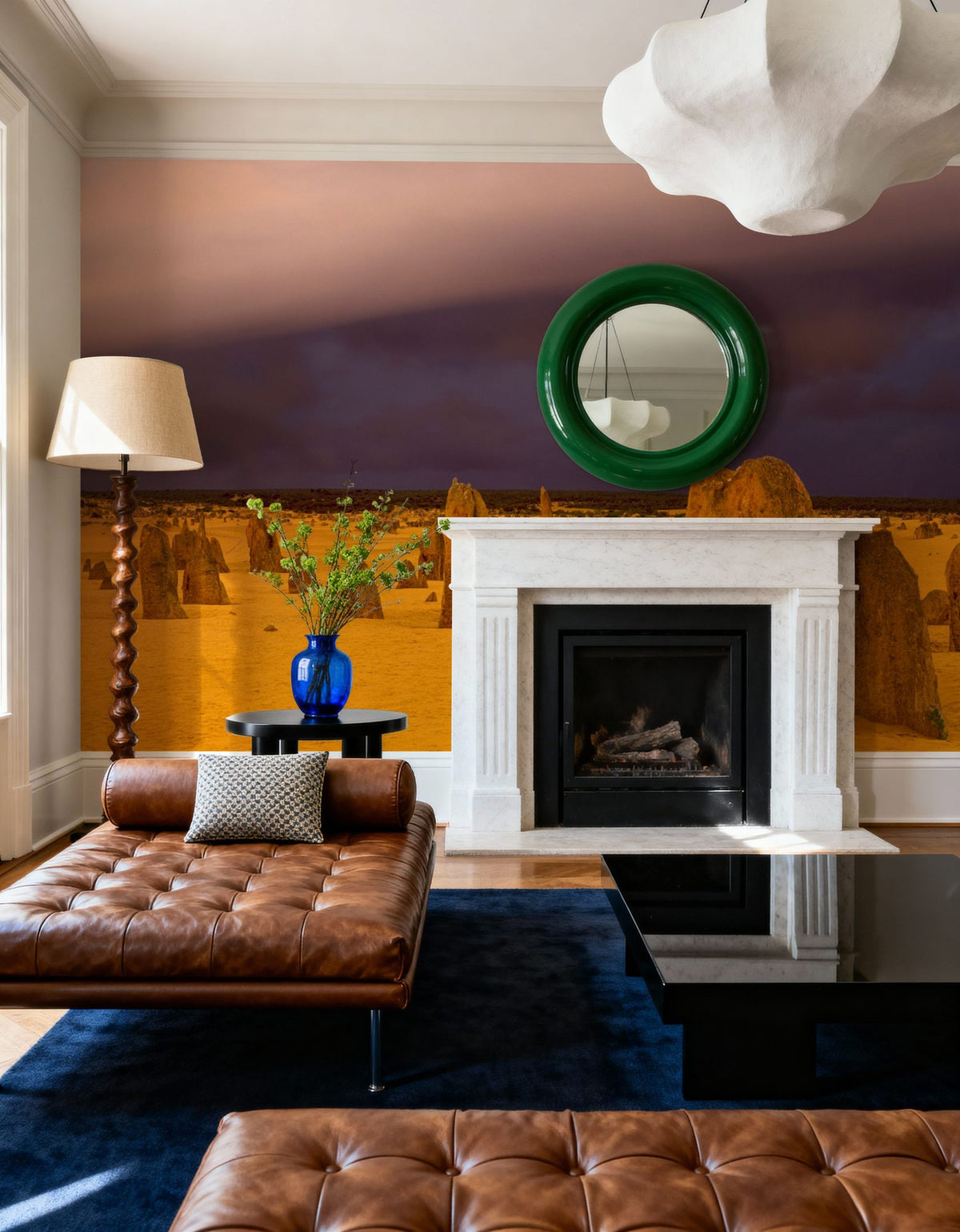 Storm Clouds and Rocks Mural Wallpaper - room preview 02