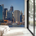 Urban Waterfront Panorama Mural Wallpaper - room preview 02