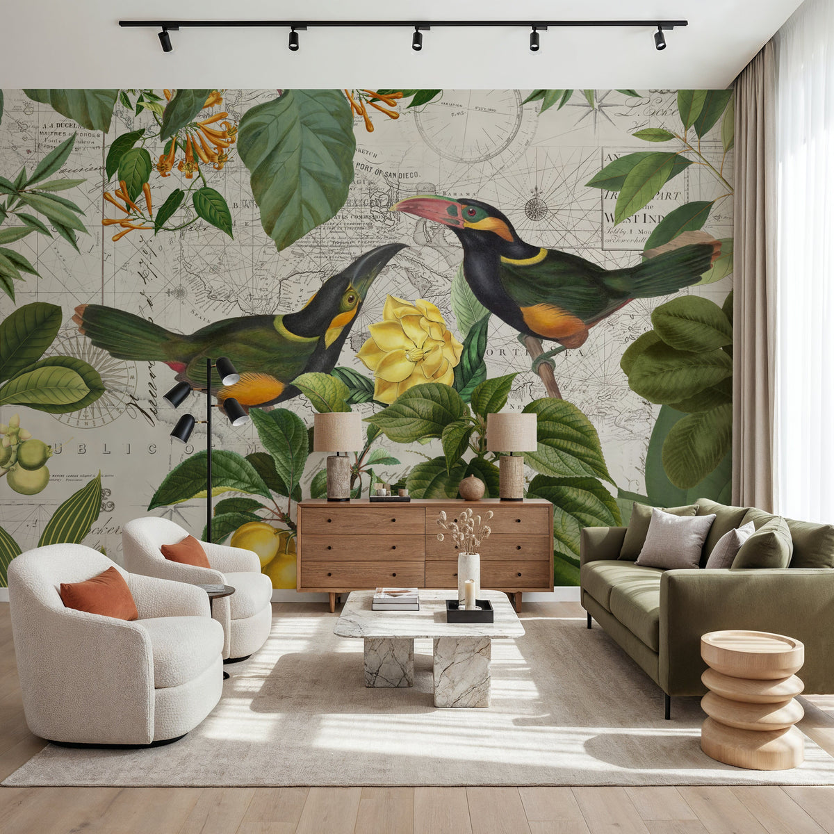Parrots Nostalgic Journey II Mural Wallpaper - room preview 02