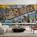 Greetings From Ocean City Mural Wallpaper - room preview 02