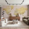 World Map Cities - Lalita Mural Wallpaper - room preview 02