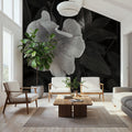 Wild Rose BW III Mural Wallpaper - room preview 02