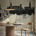 Stamford England Skyline Concrete Mural Wallpaper - room preview 02