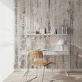Botanical Wall Beige Mural Wallpaper - room preview 02