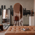 Lima Peru Skyline Concrete Mural Wallpaper - room preview 02