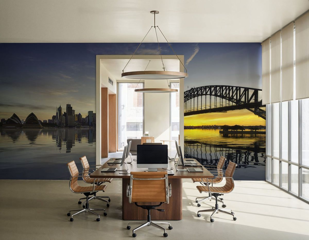 Sydney Sunset Mural Wallpaper - room preview 02