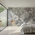 Dahlia Days, Washed Mural Wallpaper - room preview 02