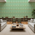 Helophite, Orange Mural Wallpaper - room preview 02