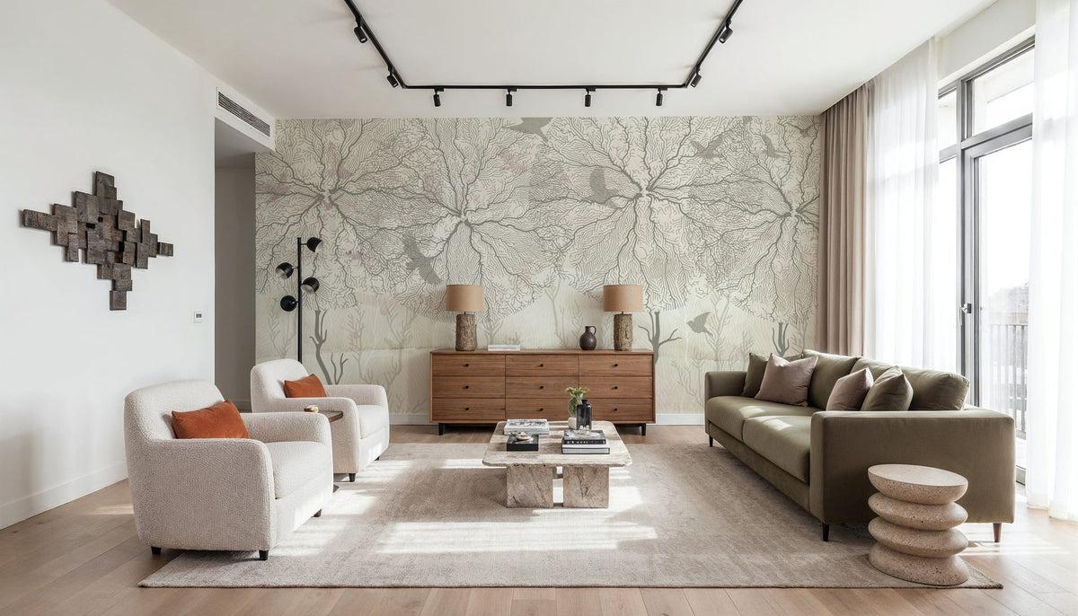 Shade of Trees Mural Wallpaper - room preview 02