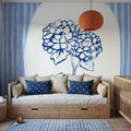 Striped Floral I Mural Wallpaper - room preview 02