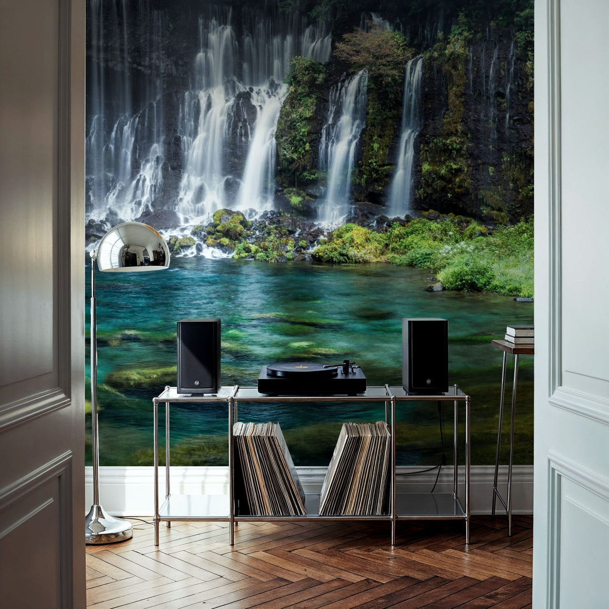 Shiraito Falls Mural Wallpaper - room preview 02