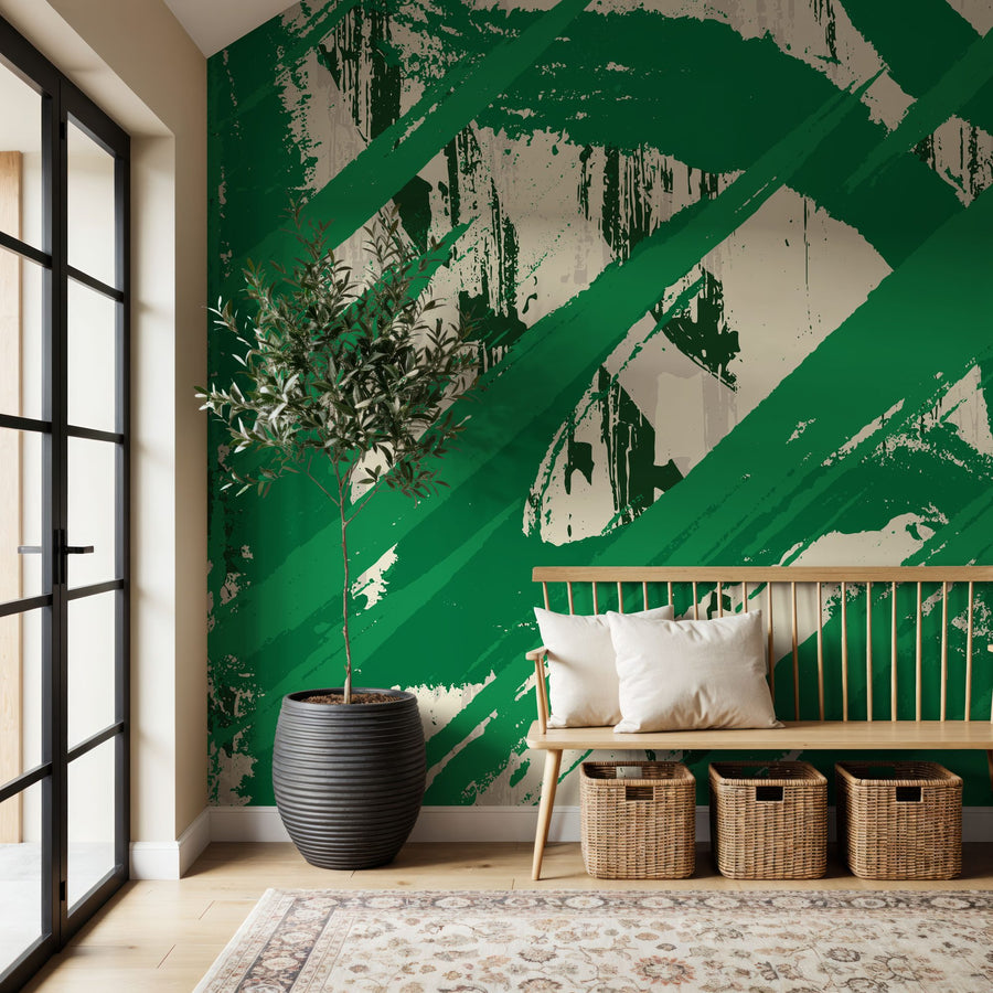 Abstract Wallpaper Mural – Modern Art Wall Mural – Grunge Abstract