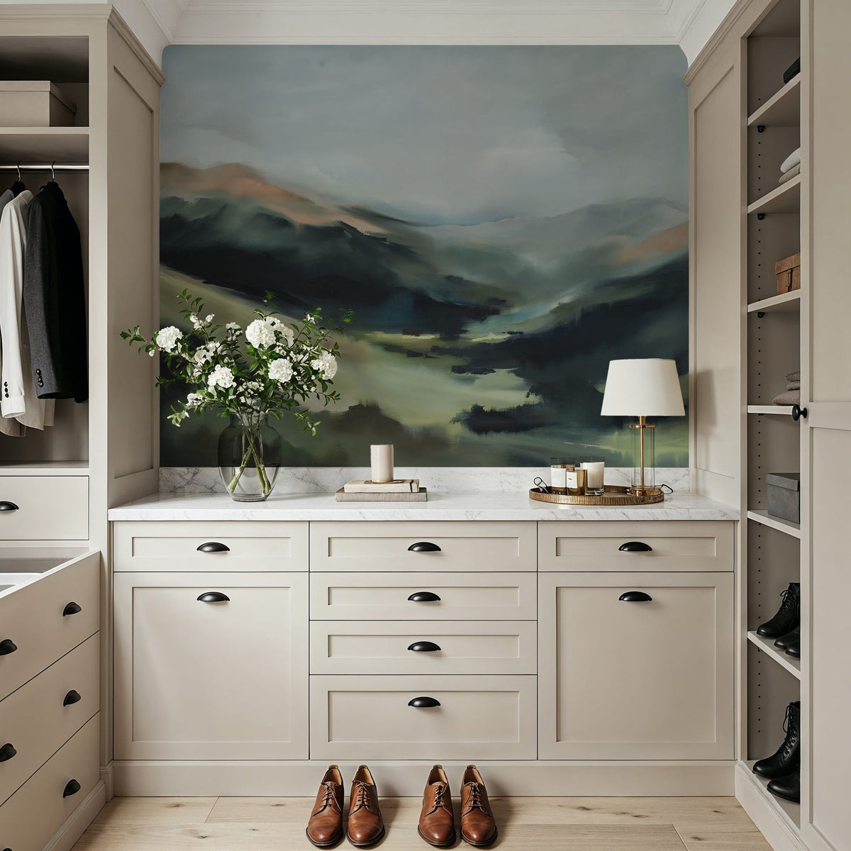 In the Valleys Embrace Mural Wallpaper - room preview 02