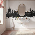 Dijon France Skyline Black & White Mural Wallpaper - room preview 02