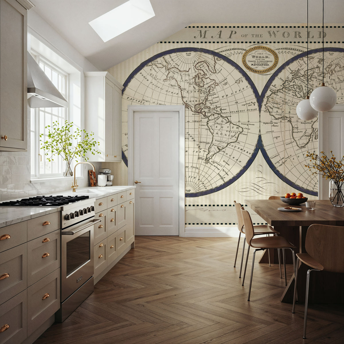 Torkington's World Map Mural Wallpaper - room preview 02