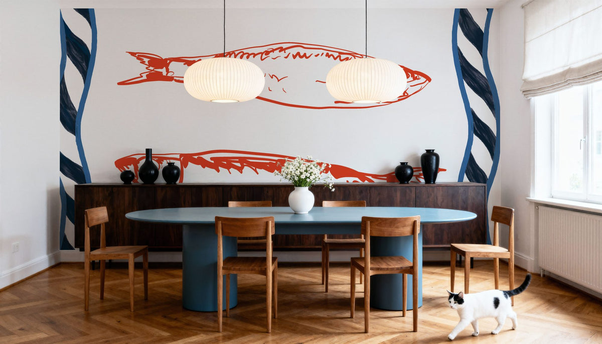 Sea Doodles I Mural Wallpaper - room preview 02